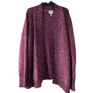 St. John's Bay Maroon Cardigan Sweater